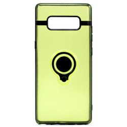 Galaxy Note 8 360 Neon Rotating Ring Stand Hybrid Case with Metal Plate (Green)